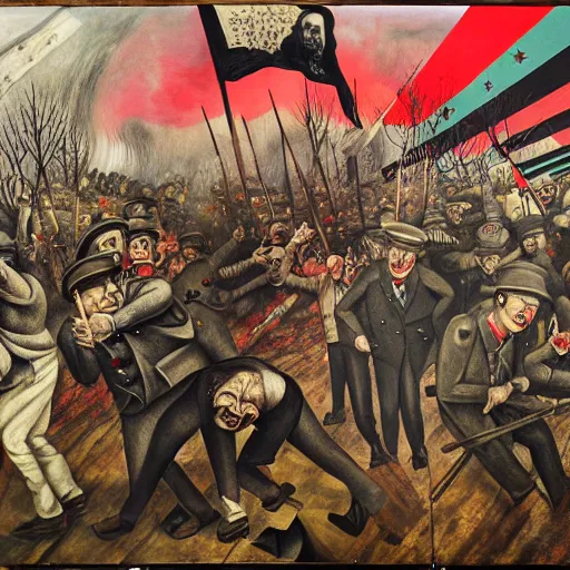 Image similar to january 6 insurrection by otto dix, hyperrealistic, aesthetic, masterpiece