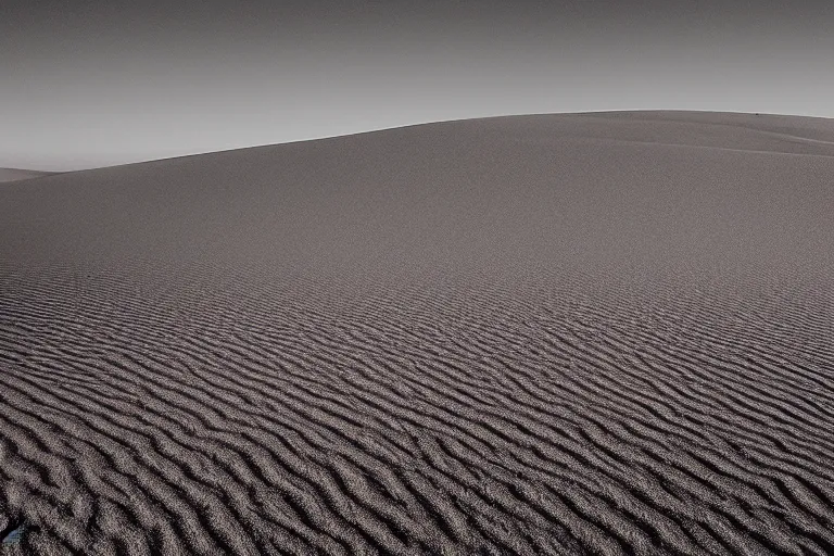 Image similar to a cinematic photograph of a sand wave in a serene vast desert, dune, cinematic, movie still, dramatic lighting, by bill henson, 1 6 : 9 ratio