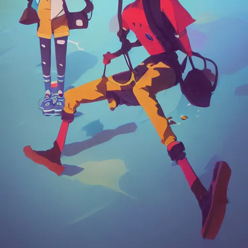 Image similar to hero world flcl, behance hd by jesper ejsing, by rhads, makoto shinkai and lois van baarle, ilya kuvshinov, rossdraws global illumination