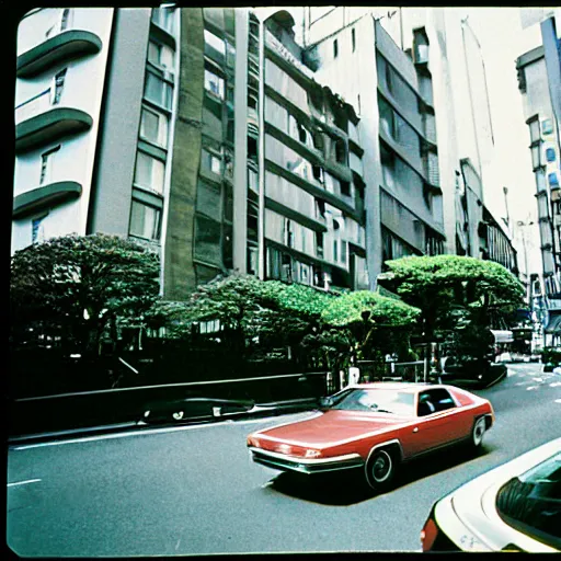 Prompt: Tokyo's Lombard Street In 1975, Kodachrome photo