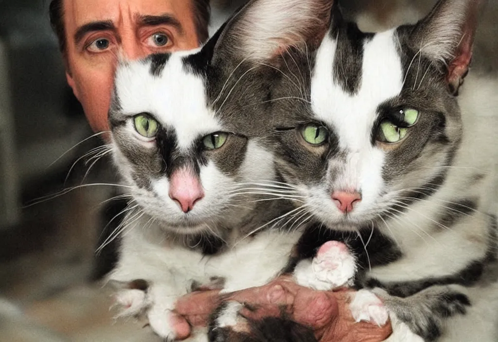 Image similar to nicholas cage as a cat