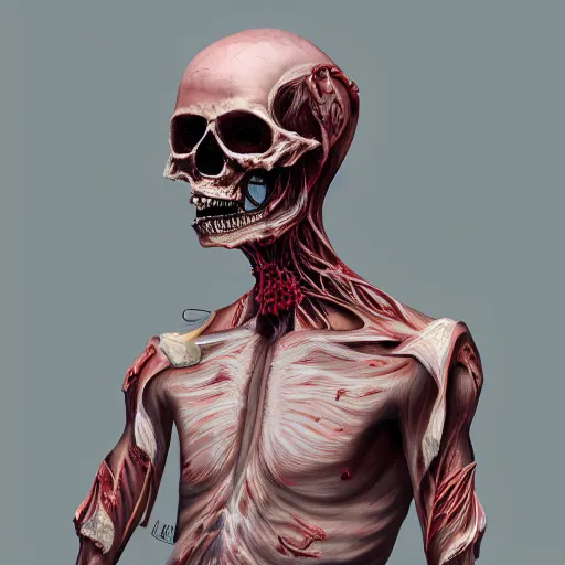 Prompt: A very detailed horrifying portrait painting of the prince of death, crystal patterned skin, crystal teeth, occult, 8k, trending on artstation cgsociety, masterpiece, in the style of DiscoDiffusion.