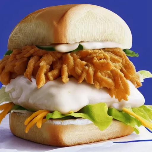 Prompt: Photo from article: Better than popeyes and chick-fil-a inside the new white castle spicy chicken sandwich which changed fast food