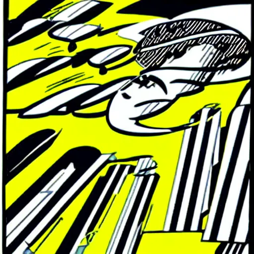 Prompt: roy lichtenstein,, pop art, comic book, architecture