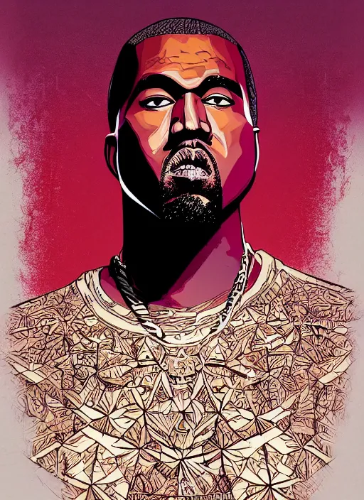 Prompt: kanye west manga cover, detailed, intricate colors, artstation trending, akira