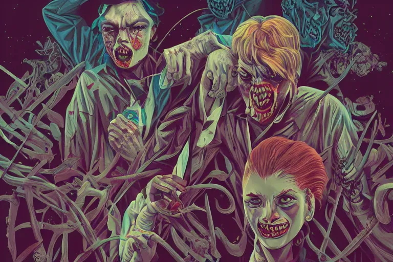 Image similar to night of the living dead, tristan eaton, victo ngai, artgerm, rhads, ross draws