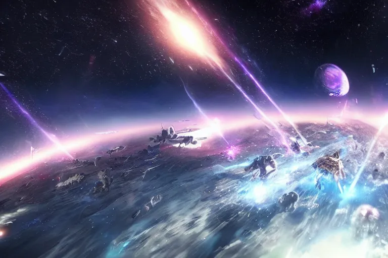 Image similar to screenshot from bethesda's new epic space video game starfield