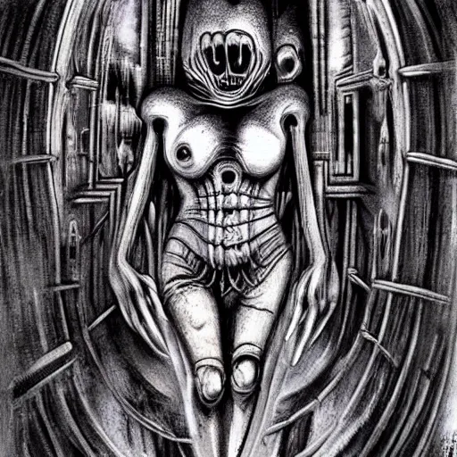 Image similar to ghost hr giger style