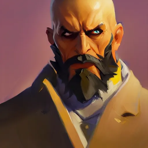 Image similar to greg manchess portrait painting of the count graf zahl as overwatch character, medium shot, asymmetrical, profile picture, organic painting, sunny day, matte painting, bold shapes, hard edges, street art, trending on artstation, by huang guangjian and gil elvgren and sachin teng