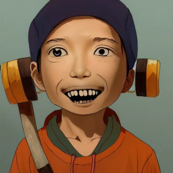 Prompt: kid portrait in the style of tekkonkinkreet, highly detailed, 4 k