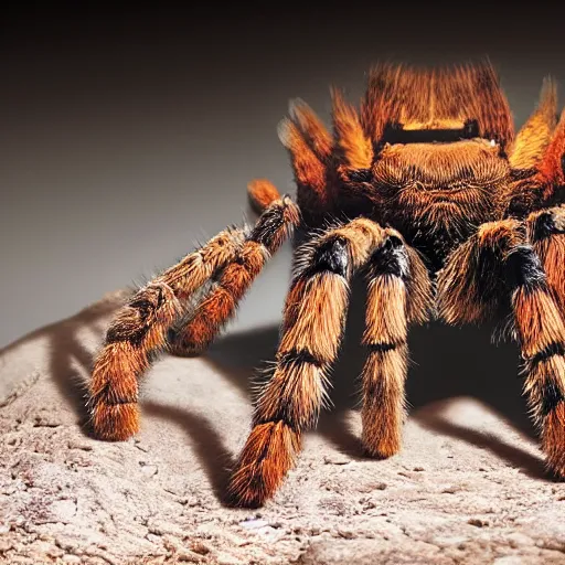 Image similar to Mega tarantula eating a man, hyper realistic, photography