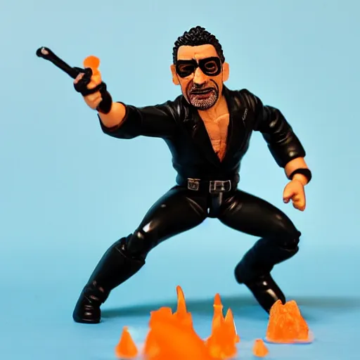 Prompt: cooking crystal meth, stop motion vinyl action figure, plastic, toy, butcher billy style