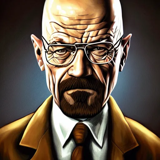 Image similar to ultra realistic portrait painting of walter white in don't starve, 4 k, ultra realistic, highly detailed, epic lighting