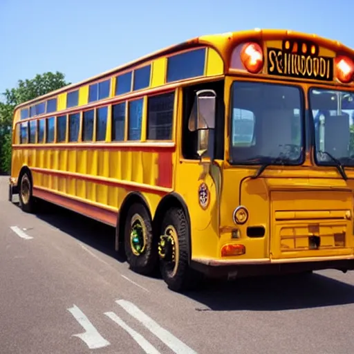 Image similar to elephant and school bus hybrid