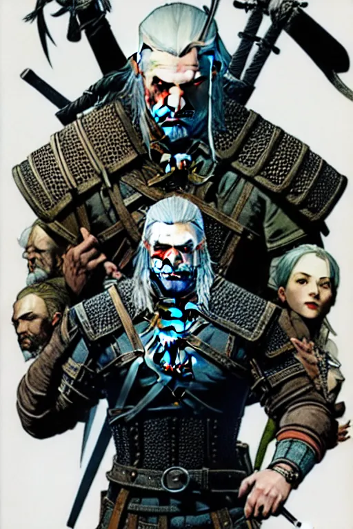 Image similar to witcher, painting by j. c. leyendecker, yoji shinkawa, katayama bokuyo