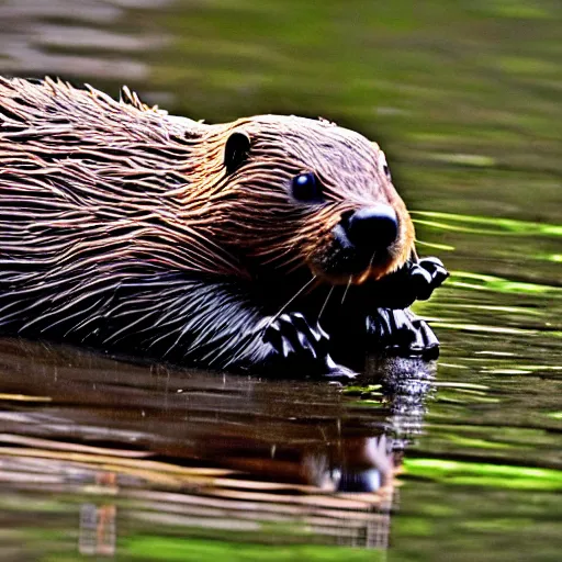 Prompt: beavers as construction builders that building empire state building from sticks