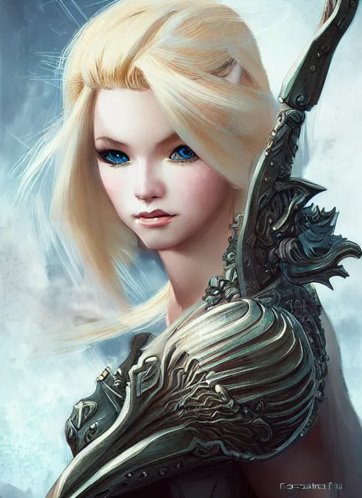 Image similar to blonde combat fairy venizian era, dark fantasy, extremely detailed, sharp focus, portrait, smooth, digital illustration, by rossdraws, frank franzzeta