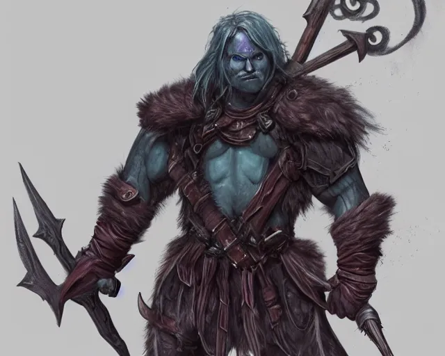 Prompt: paul walter hauser as a drow berserker, fantasy art, d & d, extremely detailed, high quality, award - winning,