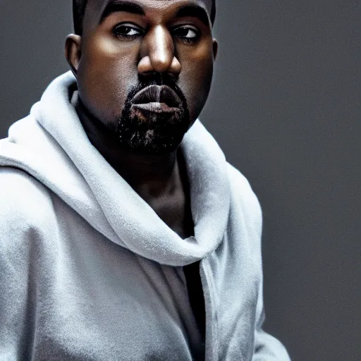 Prompt: Kanye West as a Jedi, portrait, 40mm lens, shallow depth of field, close up, split lighting, cinematic