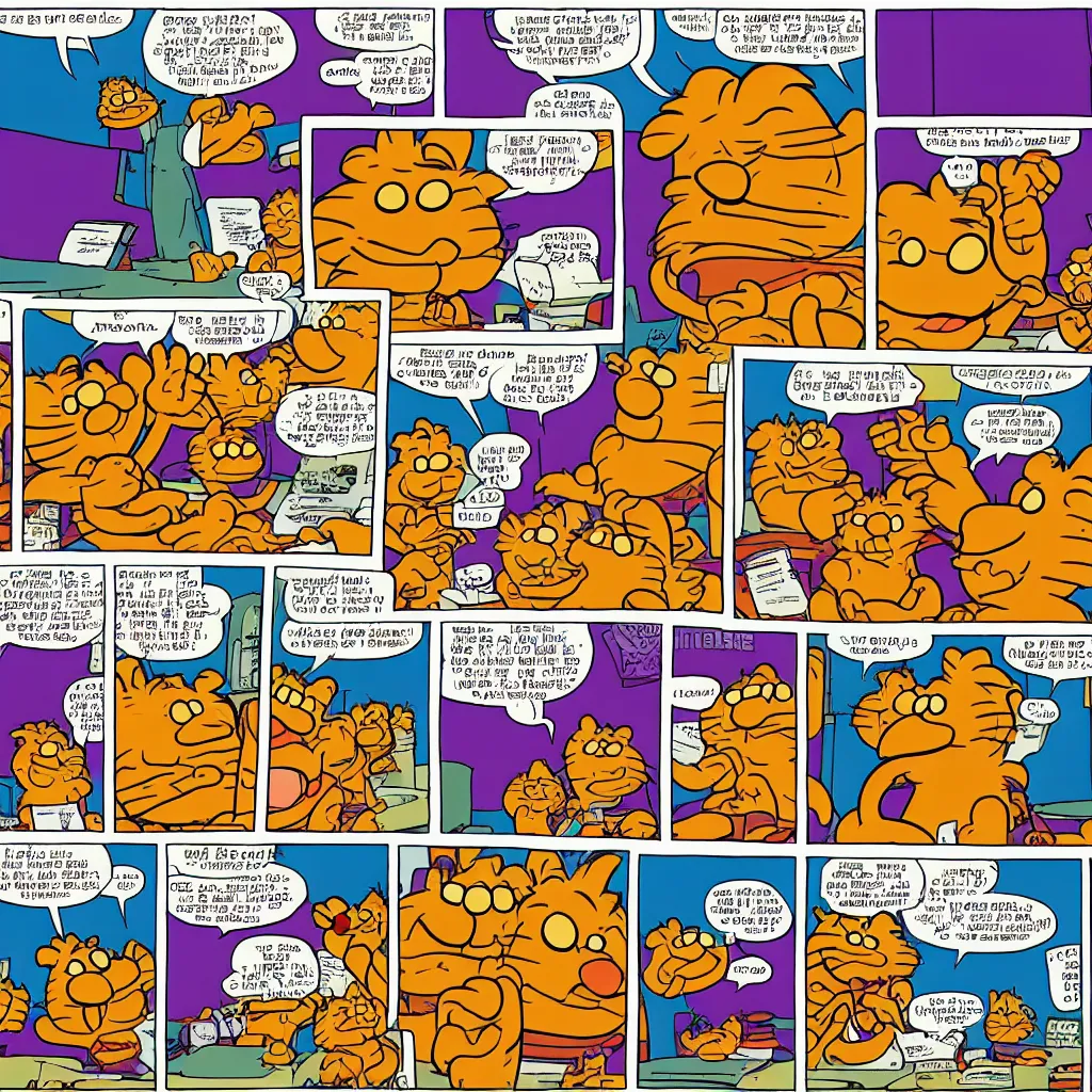 Image similar to garfield comic strip