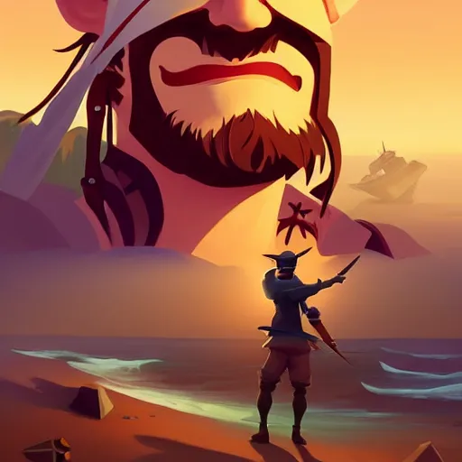 Image similar to painting jack the pirate on sea of thieves game avatar hero smooth face median photoshop filter cutout vector behance hd by jesper ejsing, by rhads, makoto shinkai and lois van baarle, ilya kuvshinov, rossdraws, illustration, art by ilya kuvshinov and gustav klimt