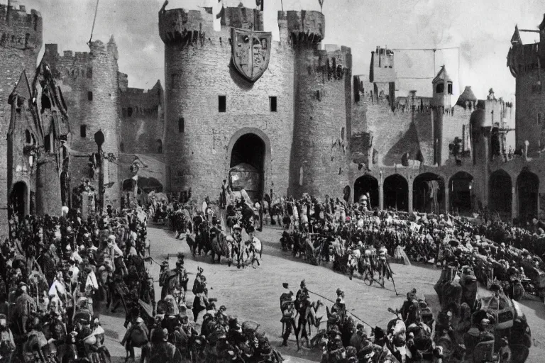 Image similar to very old photo of medieval times