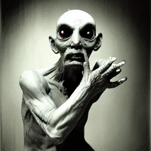 Image similar to a portrait of a creature from the beyond, body horror, by gerard brom and ansel adams