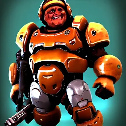 Image similar to Danny DeVito Doom Slayer