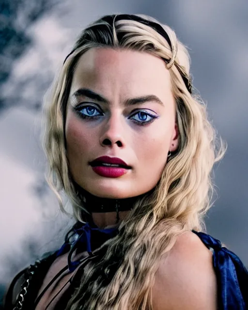 Prompt: a photo of blue eyed margot robbie as a pirate, cinematic, award winning, 4k