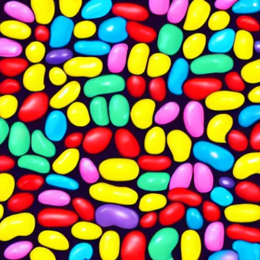 Image similar to happy marshmallow jelly beans cartoon art