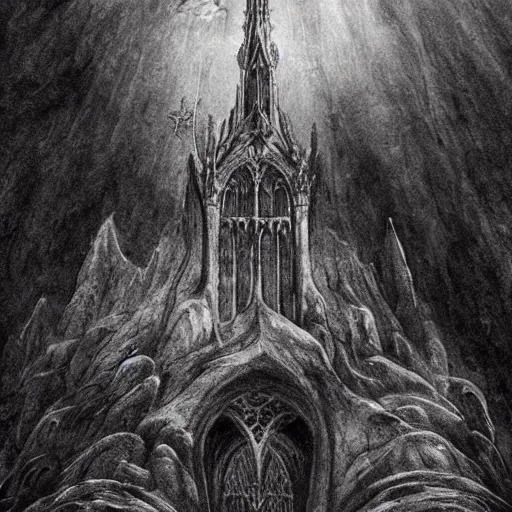 Prompt: an underwater gothic cathedral at the bottom of the ocean populated by mermaids, in the style of arnold bocklin francisco goya william blake and kentaro miura, dark and scary abyssal ambient, utradetailed, matte painting, smooth zenithal lighting, epic masterpiece,