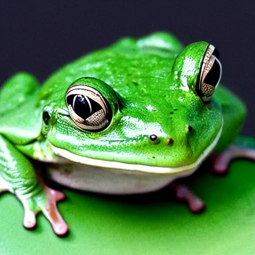 Image similar to a green frog