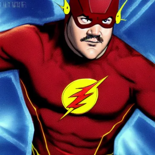 Image similar to jack black as the flash by dc comics