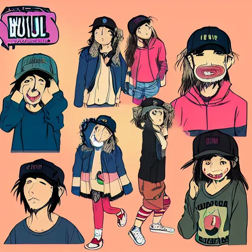 Image similar to hila klein, ugly, old, anime style, digital art, cute, teddy fresh