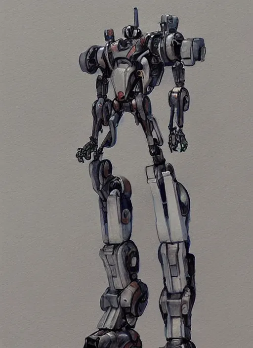 Image similar to concept art s a mech robot, pinterest, artstation trending, behance, watercolor, by coby whitmore *, silver, ignition motor *,