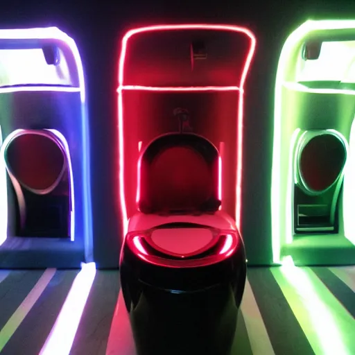 Image similar to RGB gaming toilet