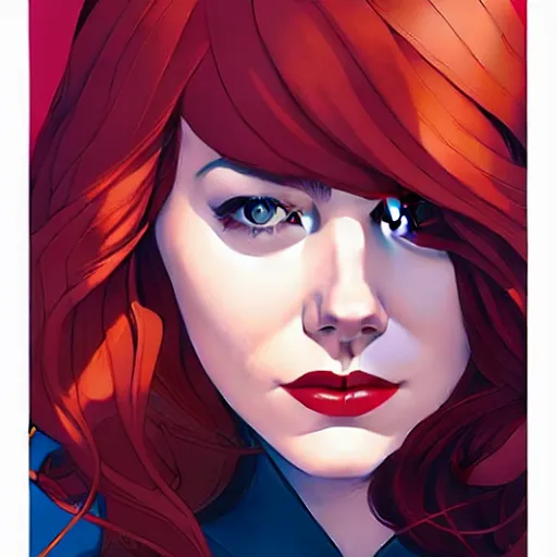 Image similar to joshua middleton, phil noto, artgerm, emma stone poison ivy dc comics, vines, symmetrical eyes, city rooftop