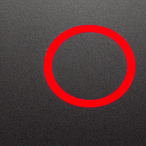 Prompt: minimal red circle against black background