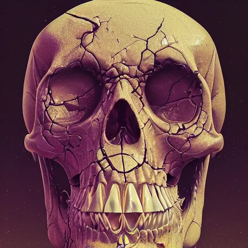 Image similar to portrait_of_a_melting_skull._intricate_abstract._intricate_artwork._by_Tooth_Wu_wlop_beeple_dan_mumford._octane_render_trending_on_artstat