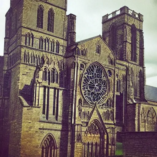 Image similar to “Durham Cathedral is made out of rizla, art station, highly detailed, Instagram”