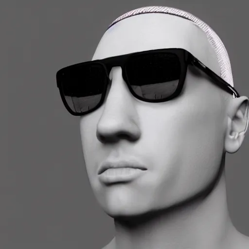 Prompt: the real slim shady, ultra wide, 8k, 3d render