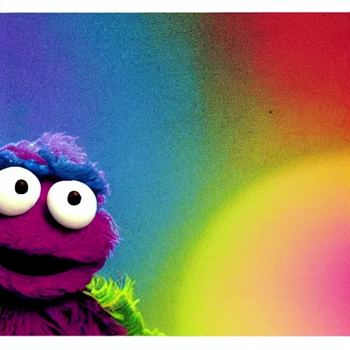 Image similar to rainbow cosmic animal from sesame street