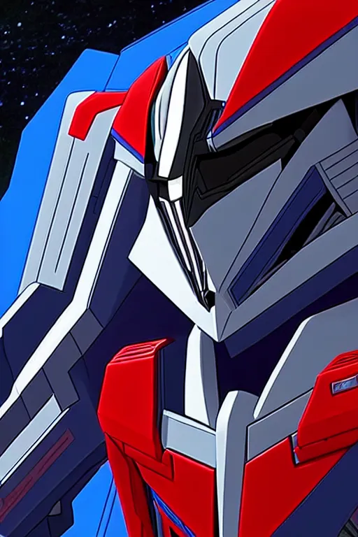 Image similar to a portrait of starscream, in the style of transformers ( 1 9 8 4 ), animated cartoon series, sharp details, toei animation studio, 5 k.