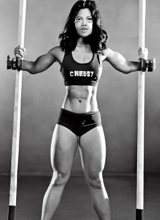 Prompt: a photograph of she hulk in sports wear, crossfit style, by terry richardson, 7 5 mm lens, sharp focus.