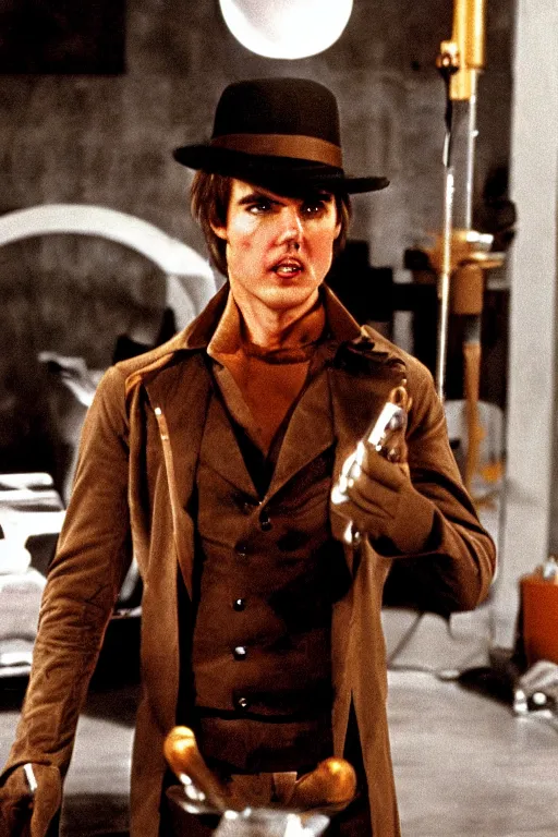 Image similar to Tom Cruise in A Clockwork Orange (1971)