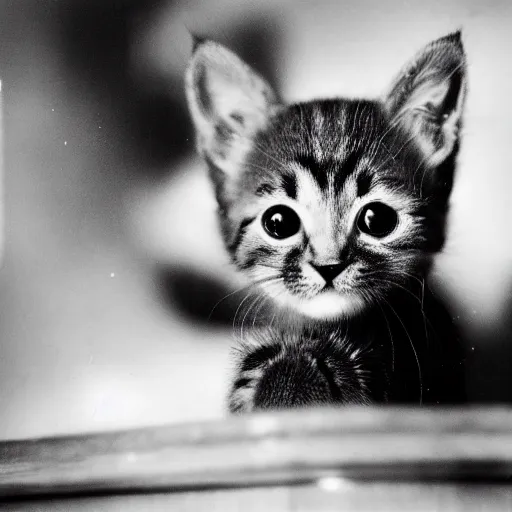 Image similar to electron microscope image of an adorable kitten