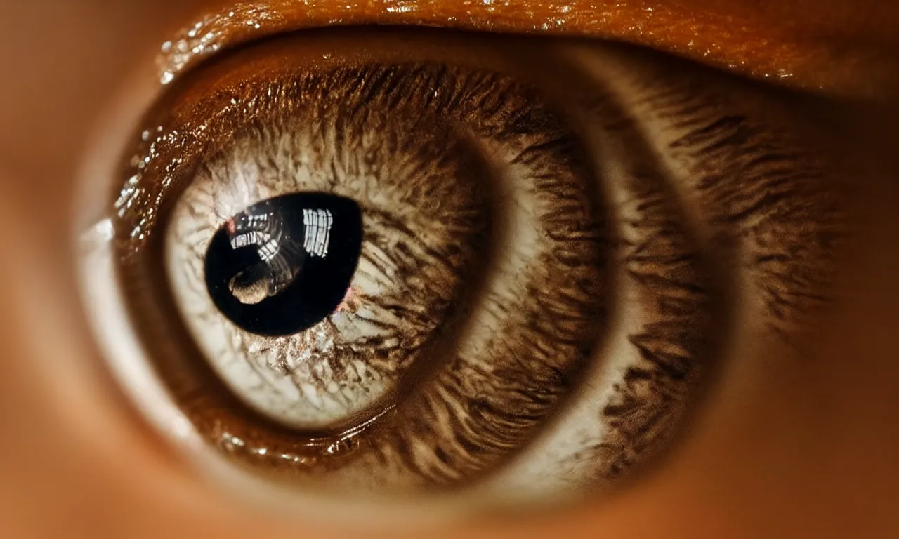 Image similar to extreme close up on a beautifully unique eyeball. photorealistic. intricate details. 3 5 mm photograph. dramatic lighting. action shot. absolute focus. masterpiece.