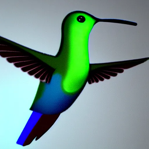 Image similar to ultra realistic cyber!!! hummingbird