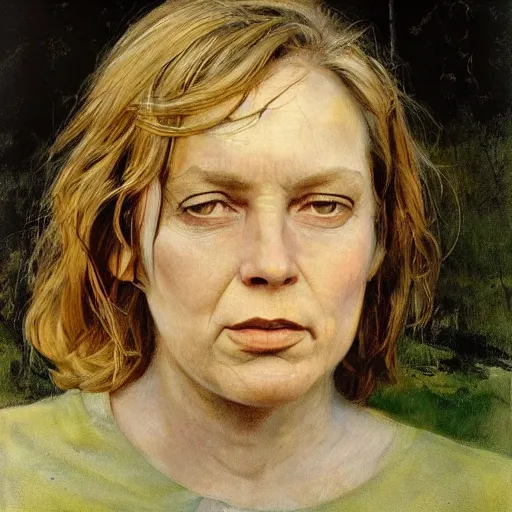 Prompt: high quality, high detail, realistic portrait of susan taslimi, painted by andrew wyeth, dramatic lighting, cinematic composition