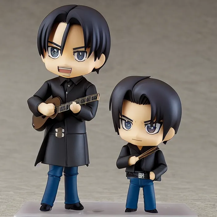 Prompt: Johnny Cash, An anime Nendoroid of Johnny Cash, figurine, detailed product photo